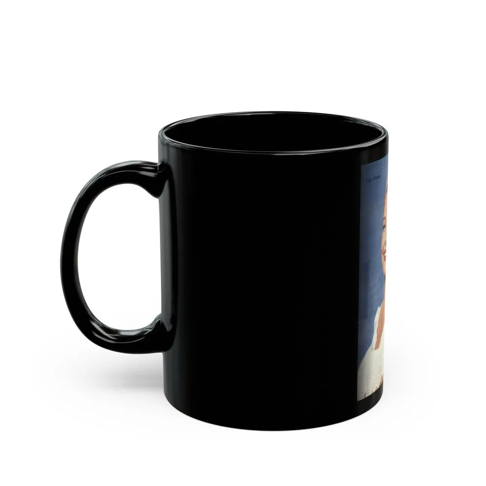 Lori Nelson #51 (Vintage Female Icon) Black Coffee Mug-Go Mug Yourself