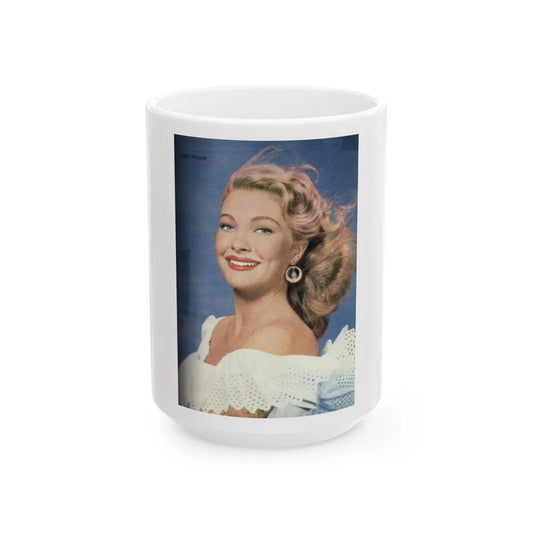 Lori Nelson #51 (Vintage Female Icon) White Coffee Mug-15oz-Go Mug Yourself