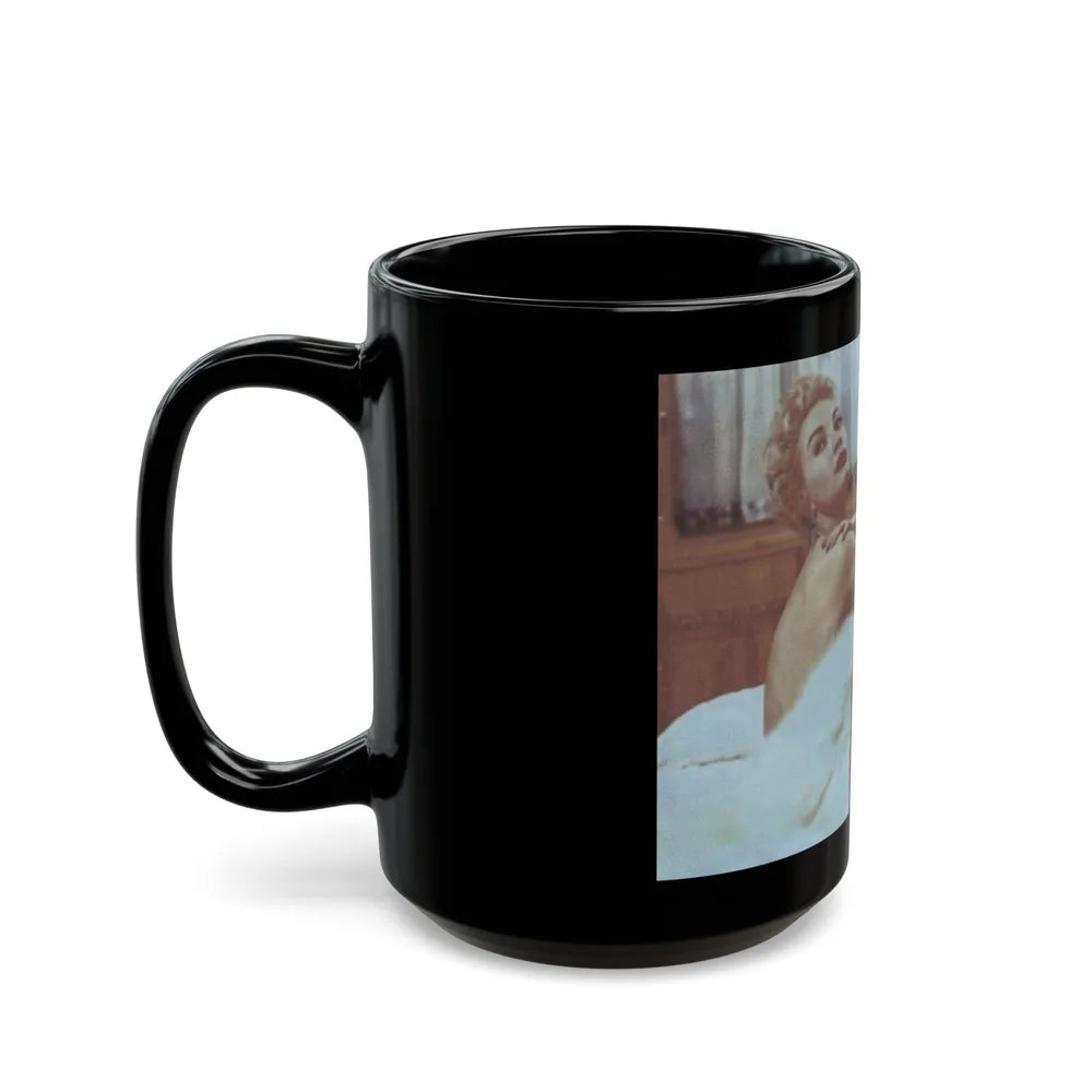 Lori Nelson #57 (Vintage Female Icon) Black Coffee Mug-Go Mug Yourself