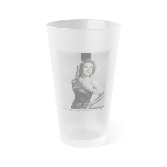 Lori Nelson #58 - Printed & Scanned (Vintage Female Icon) Frosted Pint 16oz-16oz-Frosted-Go Mug Yourself