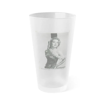 Lori Nelson #58 - Printed & Scanned (Vintage Female Icon) Frosted Pint Glass 16oz 16oz Frosted - Go Mug Yourself