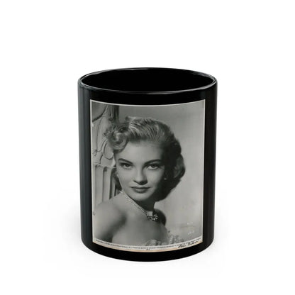 Lori Nelson #59 - Printed & Scanned (Vintage Female Icon) Black Coffee Mug 11oz - Go Mug Yourself