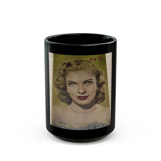 Lori Nelson #60 - Mag. Cover (Vintage Female Icon) Black Coffee Mug 15oz - Go Mug Yourself