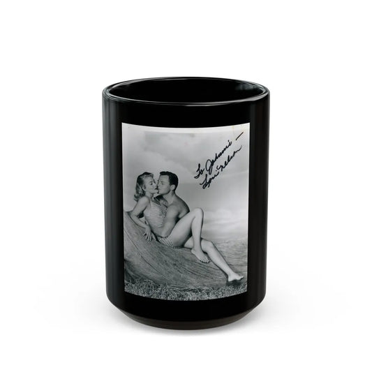 Lori Nelson #70 (Vintage Female Icon) Black Coffee Mug-15oz-Go Mug Yourself