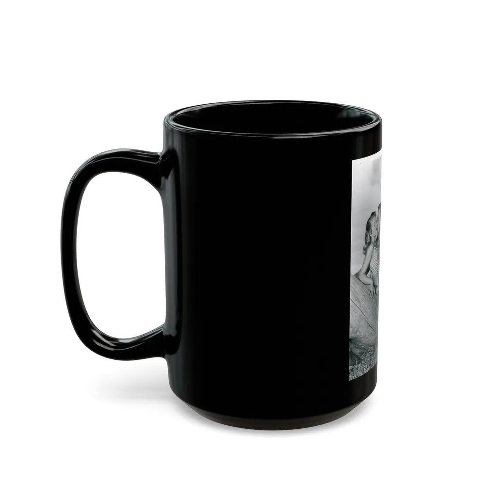 Lori Nelson #70 (Vintage Female Icon) Black Coffee Mug-Go Mug Yourself