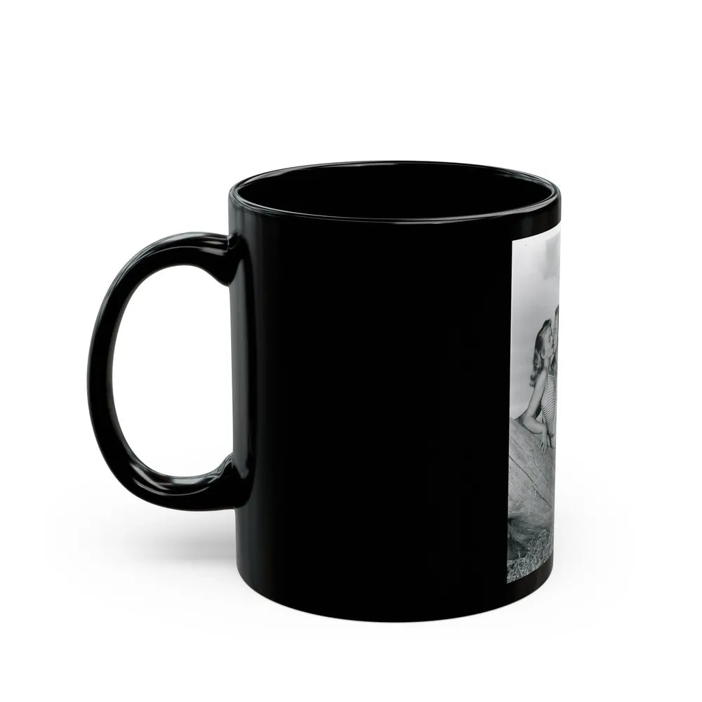 Lori Nelson #70 (Vintage Female Icon) Black Coffee Mug-Go Mug Yourself