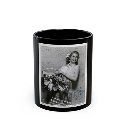 Lori Nelson #74 (Vintage Female Icon) Black Coffee Mug-11oz-Go Mug Yourself