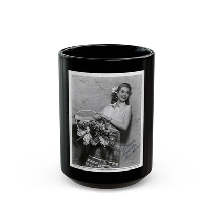 Lori Nelson #74 (Vintage Female Icon) Black Coffee Mug-15oz-Go Mug Yourself