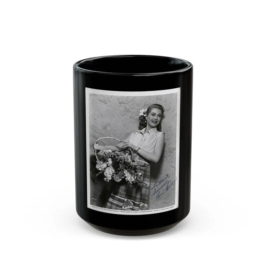Lori Nelson #74 (Vintage Female Icon) Black Coffee Mug-15oz-Go Mug Yourself