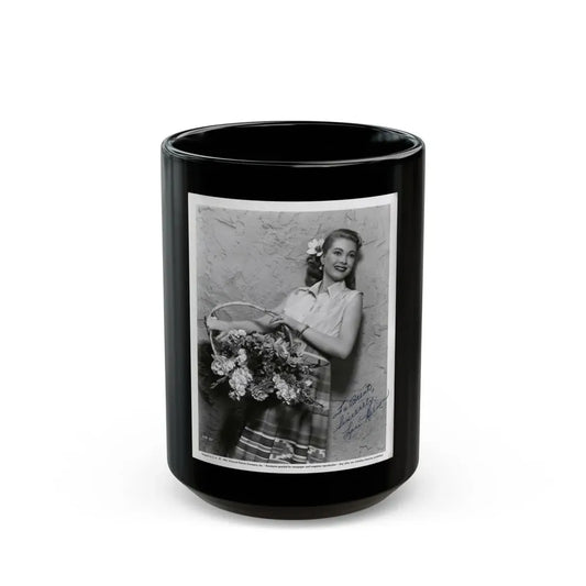 Lori Nelson #74 (Vintage Female Icon) Black Coffee Mug 15oz - Go Mug Yourself