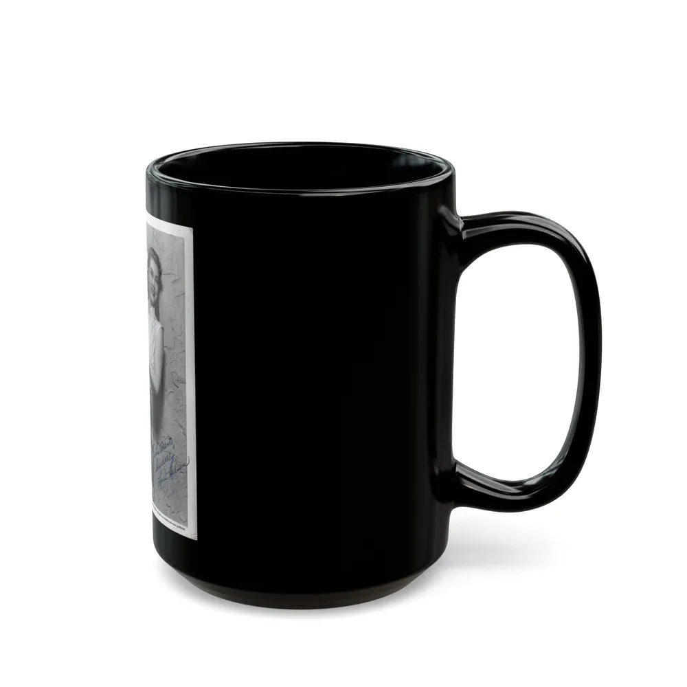 Lori Nelson #74 (Vintage Female Icon) Black Coffee Mug-Go Mug Yourself