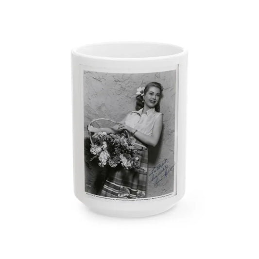 Lori Nelson #74 (Vintage Female Icon) White Coffee Mug 15oz - Go Mug Yourself