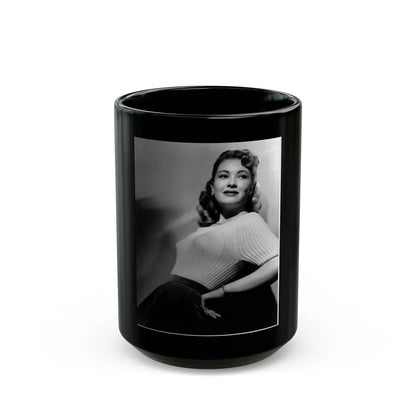 Lori Nelson #76 (Vintage Female Icon) Black Coffee Mug-15oz-Go Mug Yourself