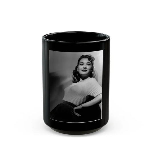 Lori Nelson #76 (Vintage Female Icon) Black Coffee Mug 15oz - Go Mug Yourself