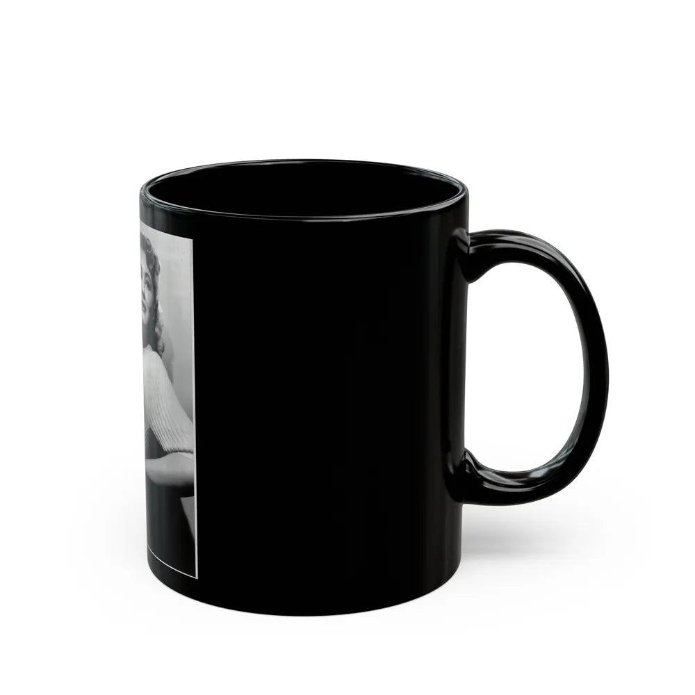 Lori Nelson #76 (Vintage Female Icon) Black Coffee Mug-Go Mug Yourself