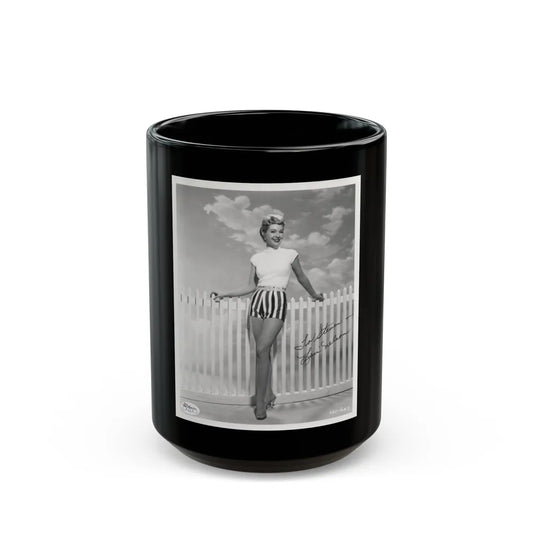 Lori Nelson #84 (Vintage Female Icon) Black Coffee Mug-15oz-Go Mug Yourself