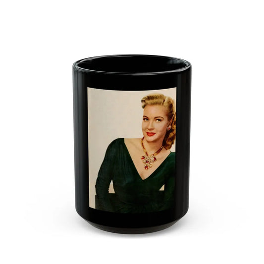 Lori Nelson #85 (Vintage Female Icon) Black Coffee Mug-15oz-Go Mug Yourself