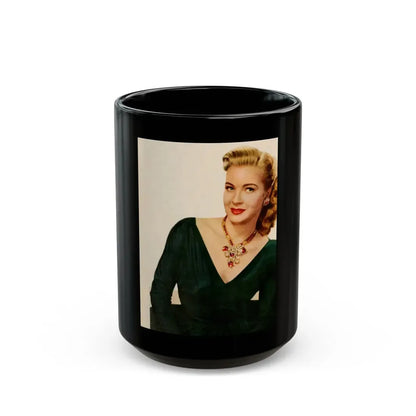 Lori Nelson #85 (Vintage Female Icon) Black Coffee Mug 15oz - Go Mug Yourself