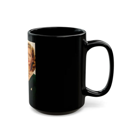 Lori Nelson #85 (Vintage Female Icon) Black Coffee Mug-Go Mug Yourself