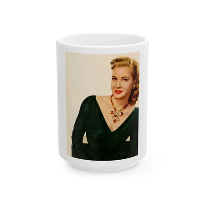 Lori Nelson #85 (Vintage Female Icon) White Coffee Mug 15oz - Go Mug Yourself