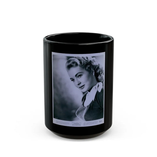 Lori Nelson #89 (Vintage Female Icon) Black Coffee Mug-15oz-Go Mug Yourself