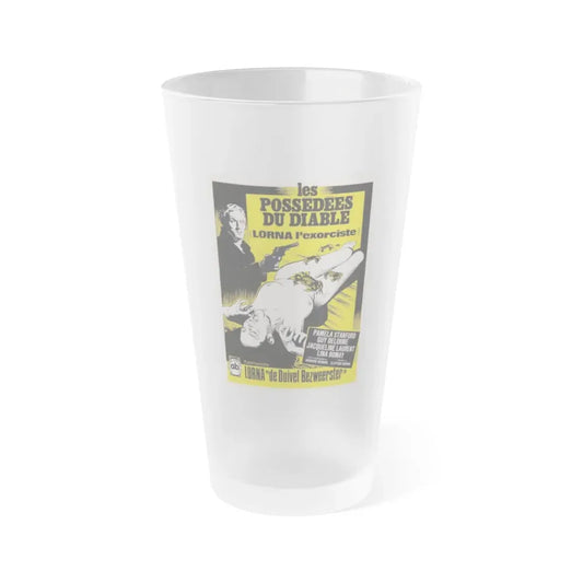 LORNA THE EXORCIST (BELGIAN) 1974 Movie Poster - Frosted Pint Glass 16oz Default Title - Go Mug Yourself