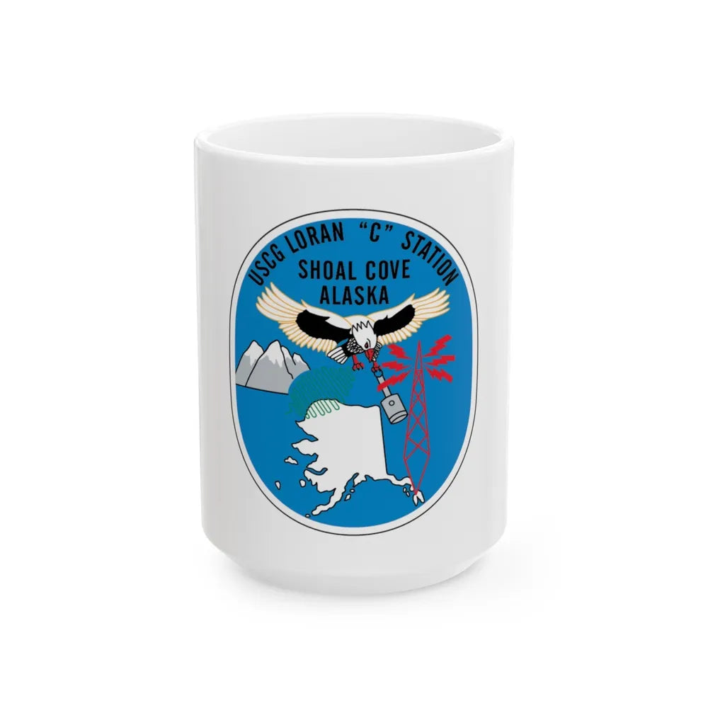 LORSTA Shoal Cove (U.S. Coast Guard) White Coffee Mug-15oz-Go Mug Yourself