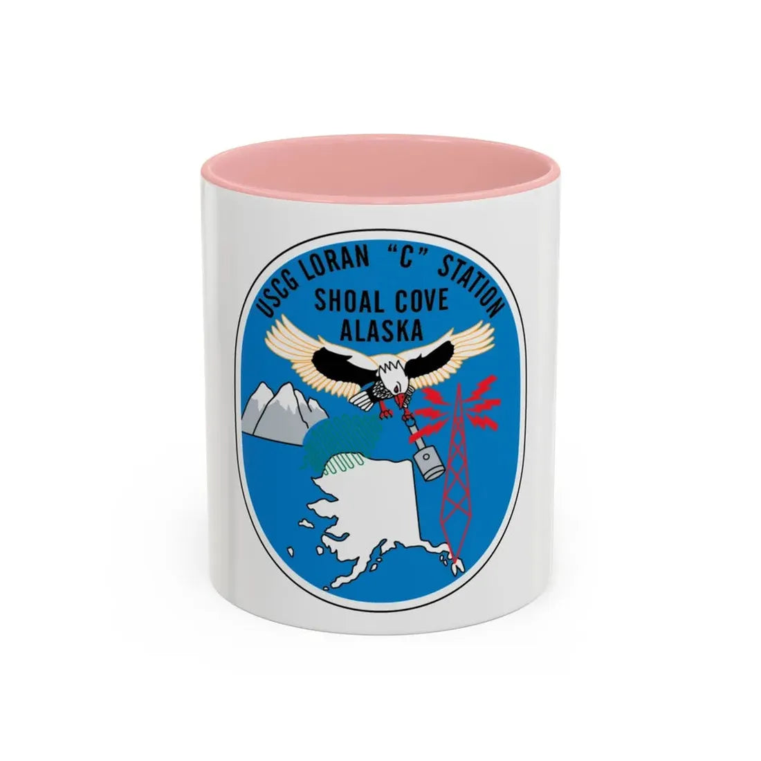LORSTA Shoal Cove (U.S. Coast Guard) Accent Coffee Mug 11oz Pink - Go Mug Yourself