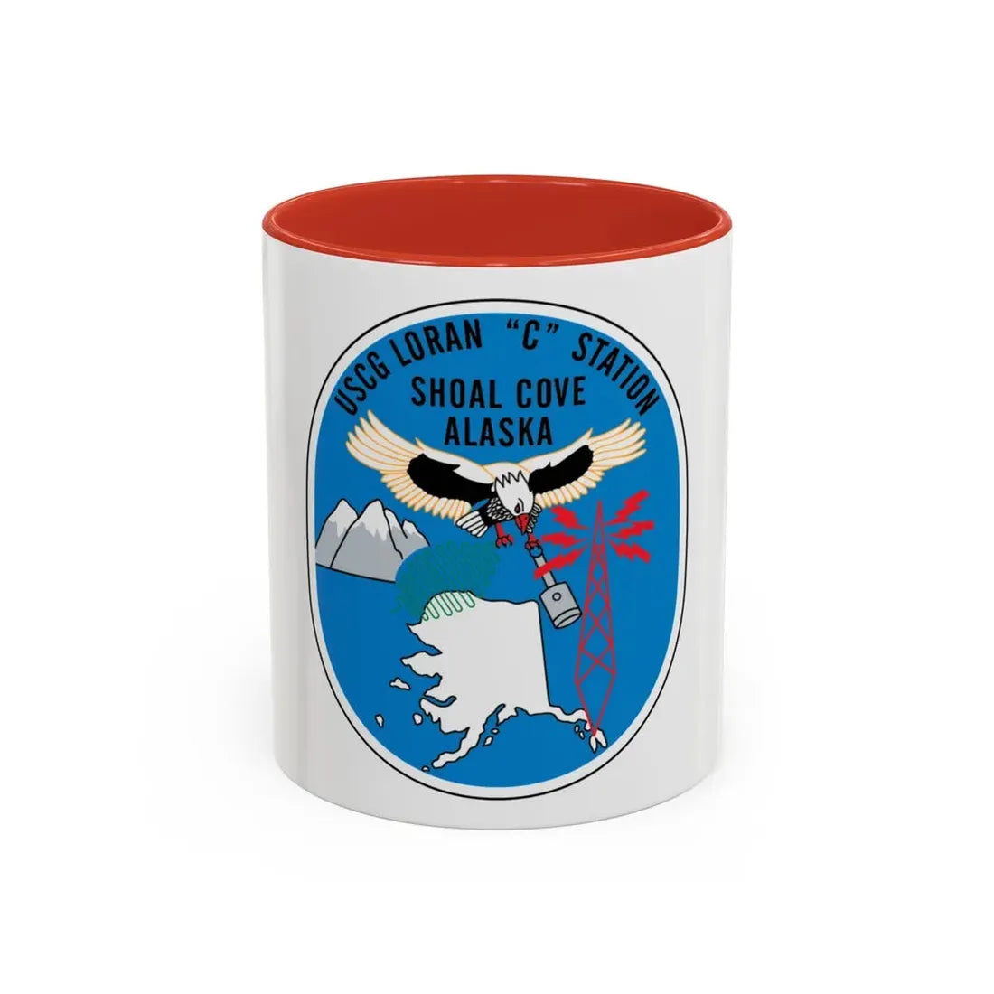 LORSTA Shoal Cove (U.S. Coast Guard) Accent Coffee Mug 11oz Red - Go Mug Yourself