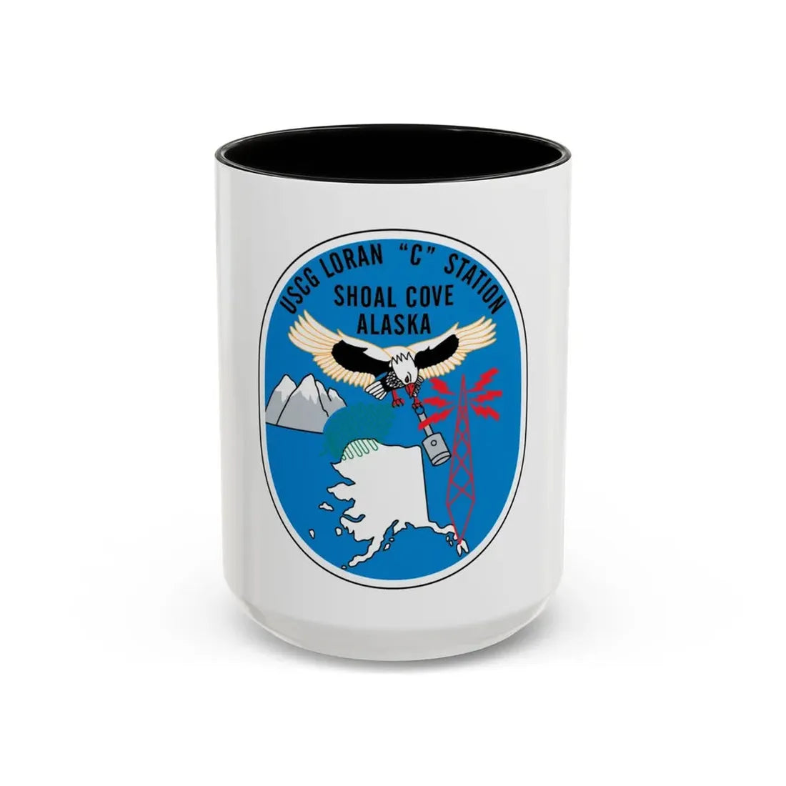 LORSTA Shoal Cove (U.S. Coast Guard) Accent Coffee Mug 15oz Black - Go Mug Yourself
