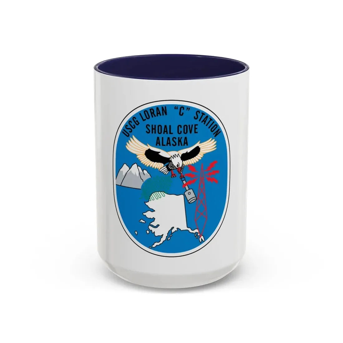 LORSTA Shoal Cove (U.S. Coast Guard) Accent Coffee Mug 15oz Navy - Go Mug Yourself