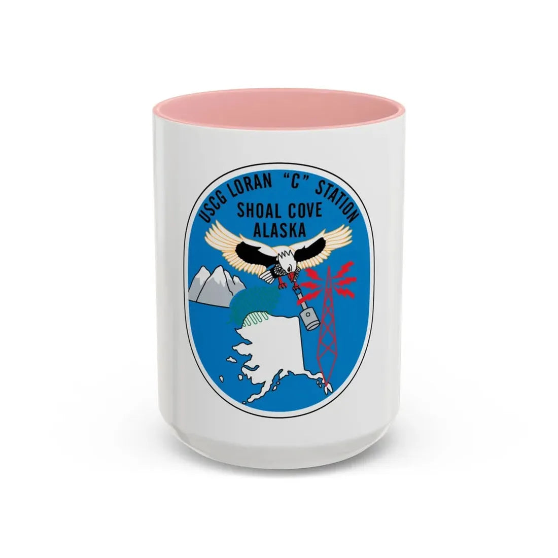 LORSTA Shoal Cove (U.S. Coast Guard) Accent Coffee Mug 15oz Pink - Go Mug Yourself