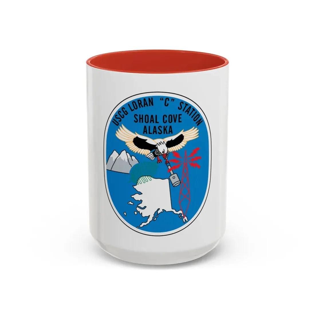 LORSTA Shoal Cove (U.S. Coast Guard) Accent Coffee Mug 15oz Red - Go Mug Yourself