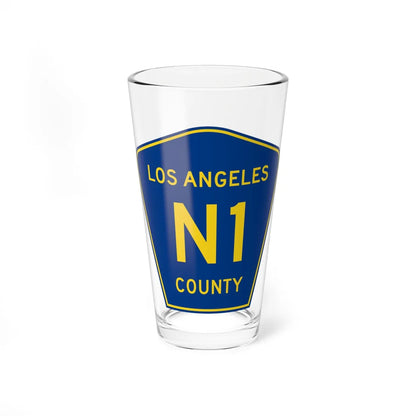 Los Angeles County N1 (California) (Road Sign) Pint Glass 16oz 16oz - Go Mug Yourself