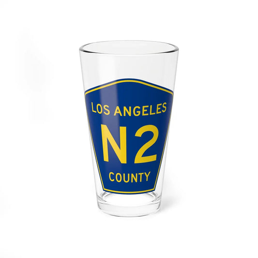 Los Angeles County N2 (California) (Road Sign) Pint Glass 16oz 16oz - Go Mug Yourself