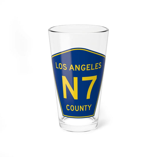 Los Angeles County N7 (California) (Road Sign) Pint Glass 16oz 16oz - Go Mug Yourself