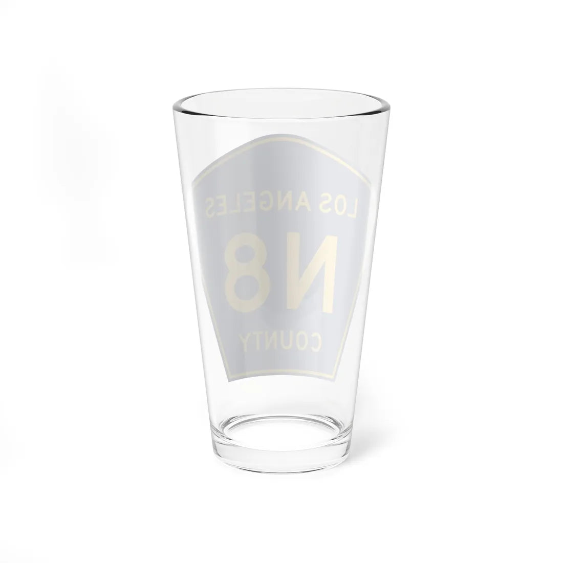 Los Angeles County N8 (California) (Road Sign) Pint Glass 16oz - Go Mug Yourself