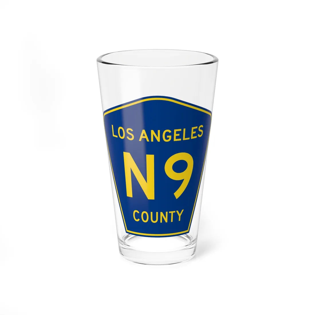 Los Angeles County N9 (California) (Road Sign) Pint Glass 16oz 16oz - Go Mug Yourself