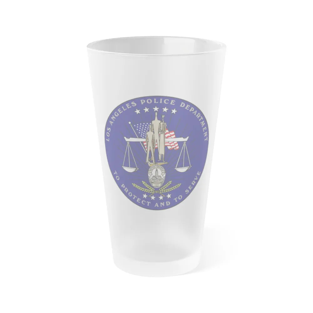 Los Angeles Police Department - Frosted Pint Glass 16oz-16oz-Frosted-Go Mug Yourself