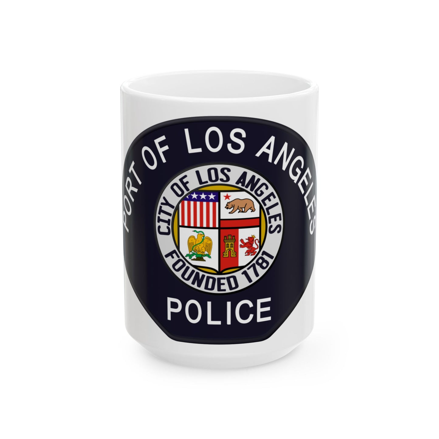 Los Angeles Port Police - White Coffee Mug-15oz-Go Mug Yourself