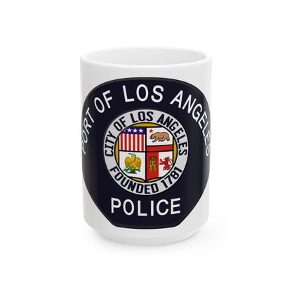 Los Angeles Port Police - White Coffee Mug-15oz-Go Mug Yourself