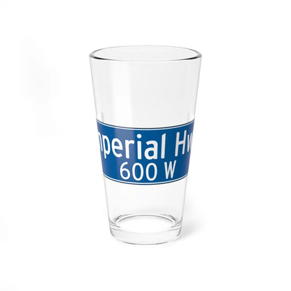 LosAngelesSign-Imperial Highway (California) (Road Sign) Pint Glass 16oz 16oz - Go Mug Yourself