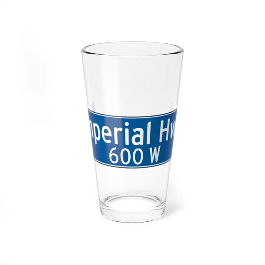 LosAngelesSign-Imperial Highway (California) (Road Sign) Pint Glass 16oz 16oz - Go Mug Yourself