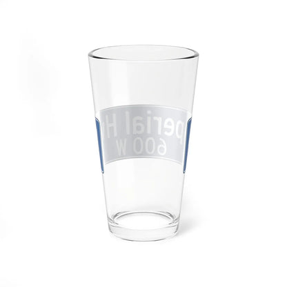 LosAngelesSign-Imperial Highway (California) (Road Sign) Pint Glass 16oz - Go Mug Yourself
