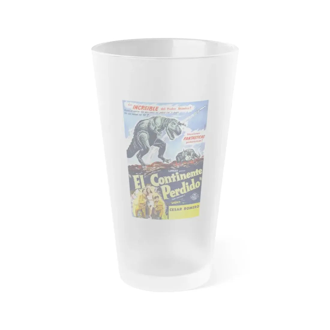 LOST CONTINENT (SPANISH) 1951 Movie Poster - Frosted Pint Glass 16oz Default Title - Go Mug Yourself