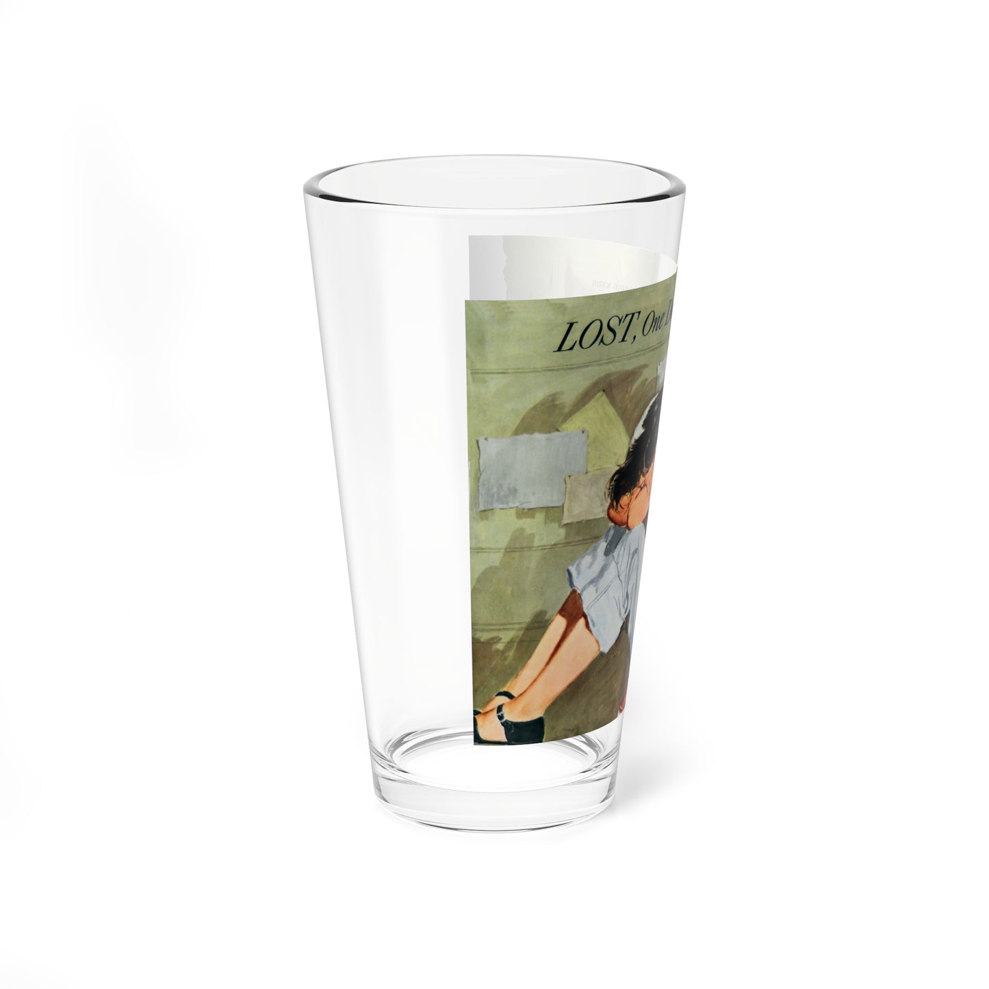 Lost, One Daughter, Collier's, February 18, 1950 - Pint Glass 16oz-Go Mug Yourself