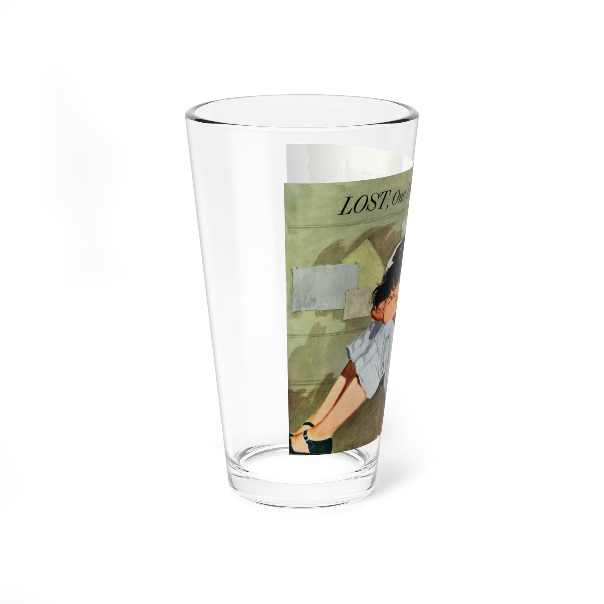 Lost, One Daughter, Collier's, February 18, 1950 - Pint Glass 16oz-Go Mug Yourself