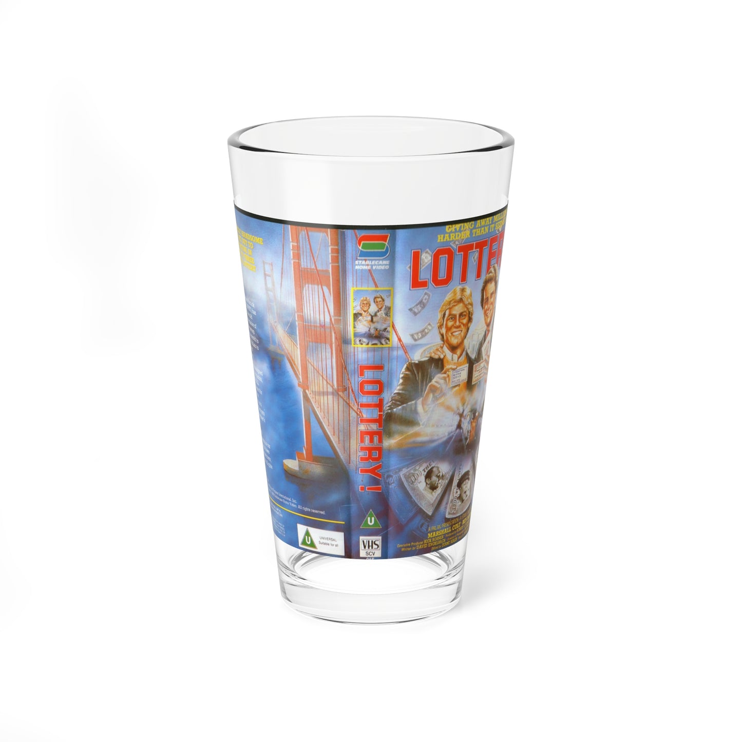 LOTTERY (VHS COVER) Pint Glass 16oz-16oz-Go Mug Yourself