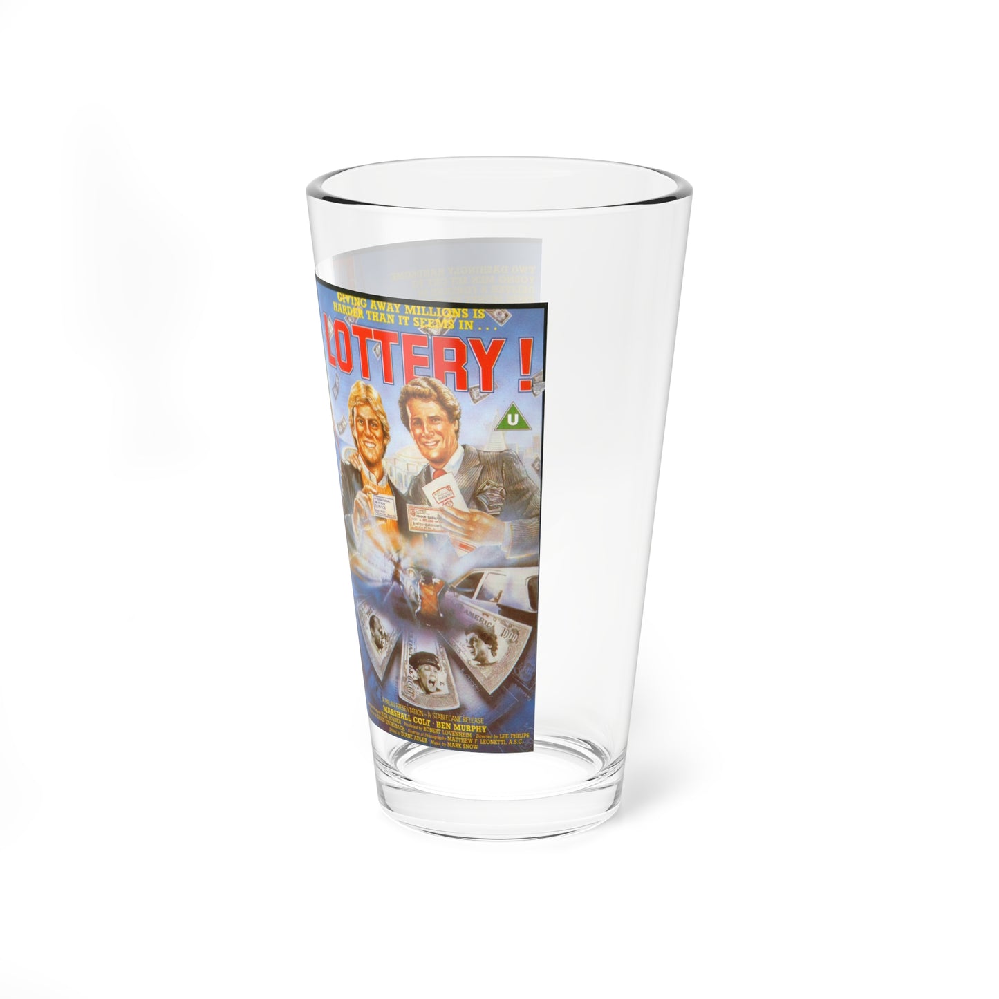 LOTTERY (VHS COVER) Pint Glass 16oz-Go Mug Yourself