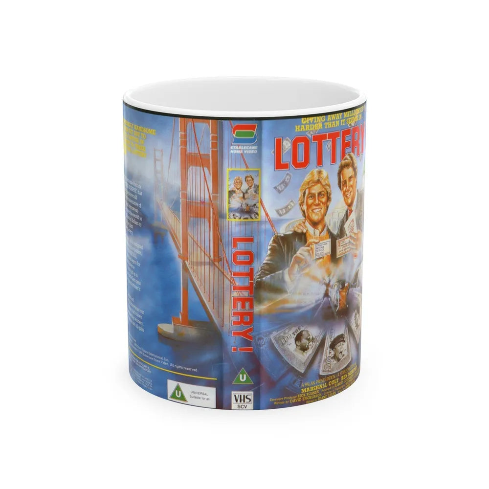 LOTTERY (VHS COVER) - White Coffee Mug-11oz-Go Mug Yourself